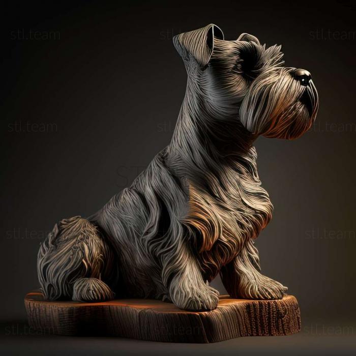 3D model Zwergschnauzer dog (STL)